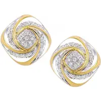 Diamant L'Eternel Ohrstecker aus 750 Gelbgold mit Diamant gedreht | Gr.: onesize