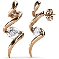 MYC Paris Spiralförmige Ohrringe - Rose Gold und Kristall