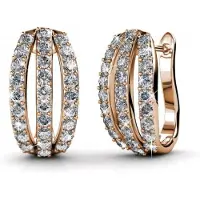 MYC Paris Elegante Ohrringe - Roségold und Kristall