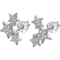Lotus Silver - Elegant silver earrings with zircons Stars LP3192-4 / 1 (L)