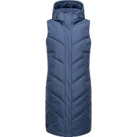 Ragwear Steppweste "Suminka Vest" Wasserdichte, lange Damen Winterweste