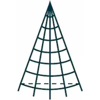 FHS LED Tannenbaum Galaxy 200 cm | 300 warmweiße LEDs | konisch rund mit Aufstellmast | horizontale & vertikale LED-Anordnung | Timer 6/18h | Weihnachtsdeko außen