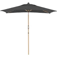 Doppler Kurbelschirm 'Alu-Wood Ultra', anthrazit, ca. 210 x 140 cm