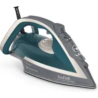 Tefal Dampfbügeleisen Ultragliss Plus FV6842E0 mit automatischer Abschaltung - Grundplatte: Durilium Airglide - 2800 W - ivory/blue