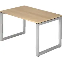 Hjh OFFICE PRO REGO 12 S - 120 x 80 Eiche/Silber höhenverstellbar