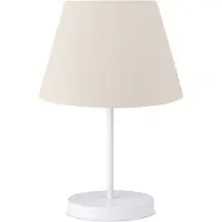Opviq , Hochwertige Tischlampe (E27, 40W) in Creme, 100% Metall, 36 cm hoch