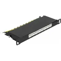 DeLOCK 25,40cm (10") Patchpanel 8 Port Cat.6A 0,5 HE schwarz