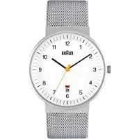 Braun Mitsubishi Electric BN 0032, Wristwatch, männlich, Edelstahl, 40 mm, 8 mm