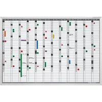 MAGNETOPLAN Jahresplaner CC permanent - 90x60cm - inklusive Kalender Streifen - magnetisch - Aluminiumrahmen