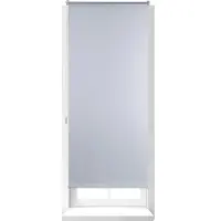 Relaxdays Thermo Verdunklungsrollo, Hitzeschutz, Fenster Seitenzugrollo, Klemmfix ohne bohren, 70x160, Stoff 66 cm, weiß