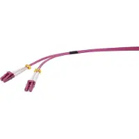 Renkforce RF-4738838 Glasfaser LWL Anschlusskabel 2.00 m Purpur-Rot [1x LC-Stecker - 1x LC-Stecker] 50/125 µ Multimode