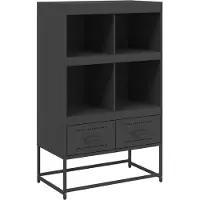 vidaXL Highboard Schwarz 68x39x111,5 cm Stahl