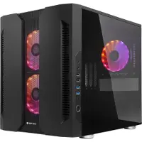 Chieftec Chieftronic M2, Cube, PC, Schwarz, micro ATX, Mini-ITX, SPCC, Gehärtetes Glas, Gaming