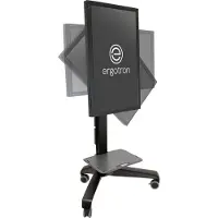 Ergotron Monitorständer Neo-Flex Mobile MediaCenter UHD 24-192-085, Bildschirme bis 54 kg, neig- & drehbar, höhenverstellbar, VESA, schwarz