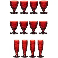 Villeroy & Boch Gläser-Set "Wasser-, Wein- und Sektgläser Boston Coloured 12er Set" Spülmaschinenfest