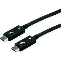 Roline Thunderbolt 4 Kabel, USB C-C, ST/ST, 8K UHD-2, 40Gbit/s, 100W, aktiv, schwarz, 1,5 m