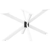 vidaXL Esstischbein in Spinnenform Weiß 150x78x(72-73) cm Stahl