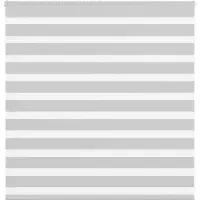vidaXL Doppelrollo Hellgrau 140x100 cm Stoffbreite 135,9 cm Polyester