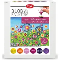 Viva Decor Blob Paint Farbset "Blumenwiese", 6-teilig