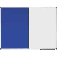 Legamaster Kombiboard UNITE, Pinboard & Whiteboard, B 1200 x T 12,6 x H 900 mm, Markerablage, lackierter Stahl & Filz, weiß & blau