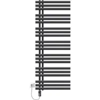 LuxeBath Badheizkörper Iron EM 600x1600mm Anthrazit Heizstab 1200W Digital