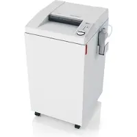 Ideal Aktenvernichter 3105 CC, Partikelschnitt 4 x 40 mm, P-4, 140 l, 34-39 Blatt Schnittleitung, mit Rollen, Blauer Engel, grau