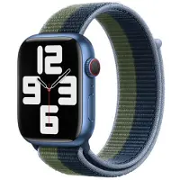 Apple Sport Loop Armband für Watch | 44/45/46/49 mm - Abyss Blue/Moss Green
