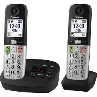 Panasonic KX-TGU432, DECT-Telefon, Kabelloses Mobilteil, Anrufer-Identifikation, Schwarz, Silber