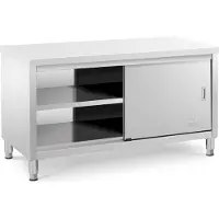 Royal Catering B-Ware Edelstahl-Arbeitsschrank - ECO - 150 x 70 cm - 500 kg - RCSSCB-150X70-E