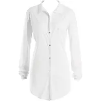 Hanro Weißes Nachthemd Cotton Deluxe