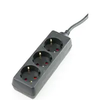As Schwabe as-Schwabe 3-fach-Steckdosenleiste Schwarz 3m 230V 16A Mehrfachsteckdose IP20