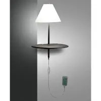 FABAS LUCE Goodnight Wandleuchte aus Metall und mundgeblasenem Glas, anthrazitfarben, 8-W-LED, 3000 K, Schutzklasse 2, Dimmfunktion per Knopfdruck
