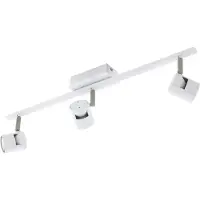 Eglo LED Deckenlampe Vergiano, 3 flammige Deckenleuchte dimmbar, Deckenstrahler, Wohnzimmerlampe, Spots inkl. GU10 Leuchtmittel, warmweiß