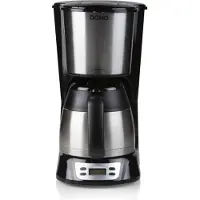 Domo DO709K, Filterkaffeemaschine, 1 l, Gemahlener Kaffee, Schwarz, Edelstahl