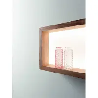 FABAS LUCE Fensterwandleuchte 35W LED 3000K aus Metall und Holz mit Eichenfinish - Modernes und elegantes Design für die Innenbeleuchtung, 60,5 cm