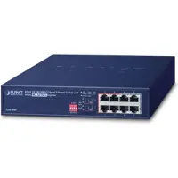 Planet 10/100/1000 Gigabit Ethernet Switch mit 4-Port 802.3af PoE Injector, Unmanaged, Gigabit Ethernet (10/100/1000), Vollduplex, Power over Ethernet (PoE), Rack-Einbau, 1U
