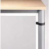 Hjh OFFICE PRO HR 18 S | Sichtblende zu HILO - Silber 180 cm