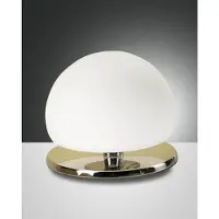FABAS LUCE Tischleuchte Morgana G9 Ø150mm Warmweiß verchromt dimmbar