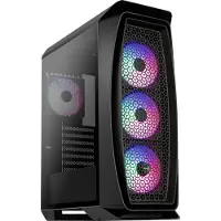 Eurocase Gehäuse Semitour Mikro ATX / Mini ITX / ATX Aero One Frost RGB LED Ø 12 cm