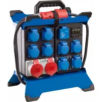 As Schwabe as-Schwabe Tragbarer Stromverteiler CEE 400V 16A auf 8x Schuko & 2x CEE IP44