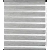 Gardinia Doppelrollo de luxe grau-melange 100 x 180 grau-melange