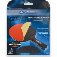 Donic Schildkröt Donic-Schildkröt 752575 - Tischtennis Ersatzbelag QRC Level 900, 1,9mm Schwamm, ITTF-Belag, schwarz/