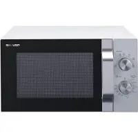 Sharp R204WA Solo-Mikrowelle 6 Leistungsstufen - mechanischer Bedienung zum Auftauen, Garen und Erwärmen