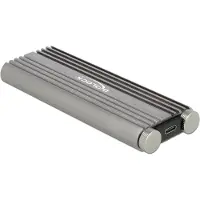DeLOCK Externes Gehäuse für M.2 NVMe PCIe SSD mit SuperSpeed USB 20 Gbps (USB 3.2 Gen 2x2) USB Type-C Buchse - werkzeugfrei, SSD-Gehäuse, M.2, M.2, 20 Gbit/s, USB Anschluss, Silber