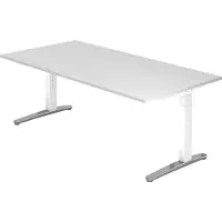 Hjh OFFICE PRO XTRA XB 2E WC - Weiß 200 x 100 höhenverstellbar