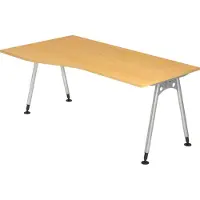 Hjh OFFICE PRO ATOS 18 S - Buche 180 x 100 höhenverstellbar