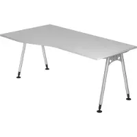 Hjh OFFICE PRO ATOS 18 S - Grau 180 x 100 höhenverstellbar