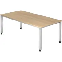 Hjh OFFICE PRO QUEO 2E S - 200 x 100 Eiche höhenverstellbar