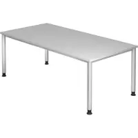 Hjh OFFICE PRO HILO 2E S - Grau 200 x 100 höhenverstellbar
