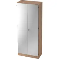 Hjh OFFICE PRO SIGNA K 6100 SG - Nussbaum/Silber 5 OH mit Knauf (abschließbar) Schrank